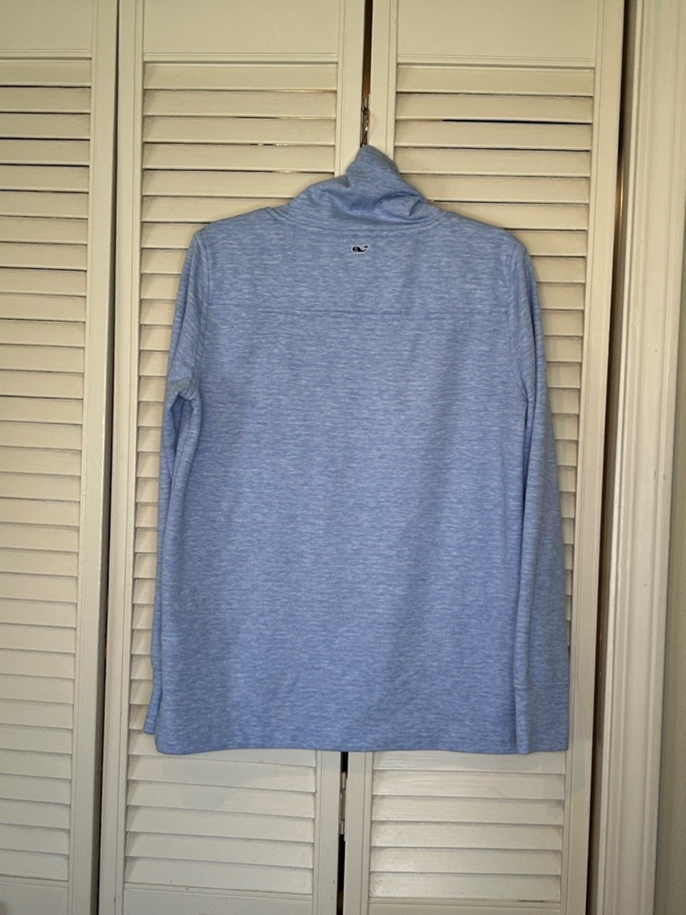 Vineyard Vines Heathered Sky Blue Cowl-Neck Pullover size XS - Picture 4 of 7